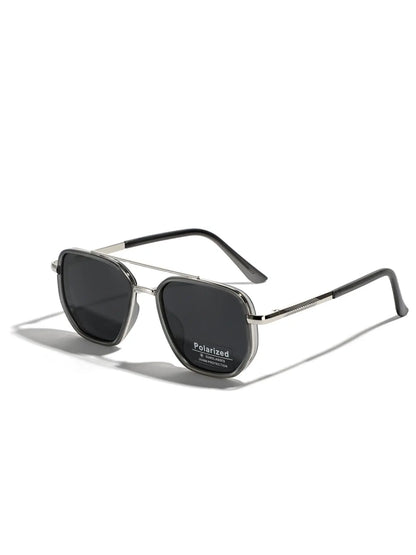 Summer 2025 Simple Sunglasses for Everyday Use, Summer Geometric Frame Double Beam Fashion Sunglasses, Travel Accessories, National Day Offers